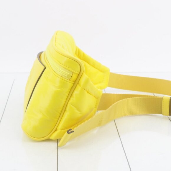 💛 Tory Burch Yellow Quilted Nylon Belt Bag / Fanny Pack - Gently Used - Picture 5 of 10